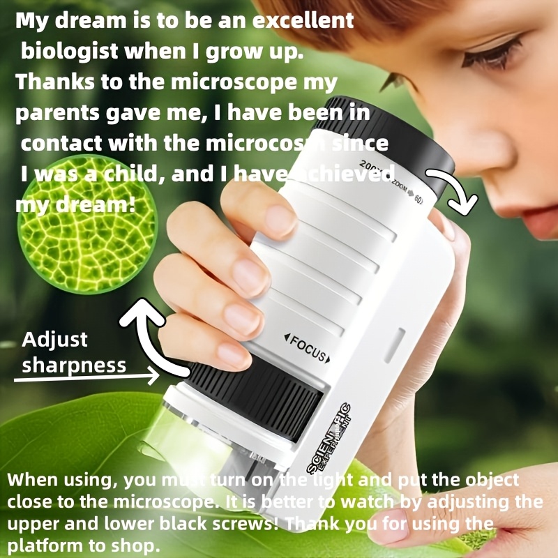 Handheld Microscope Kit Lab  H - Microscope Kids Science review and price