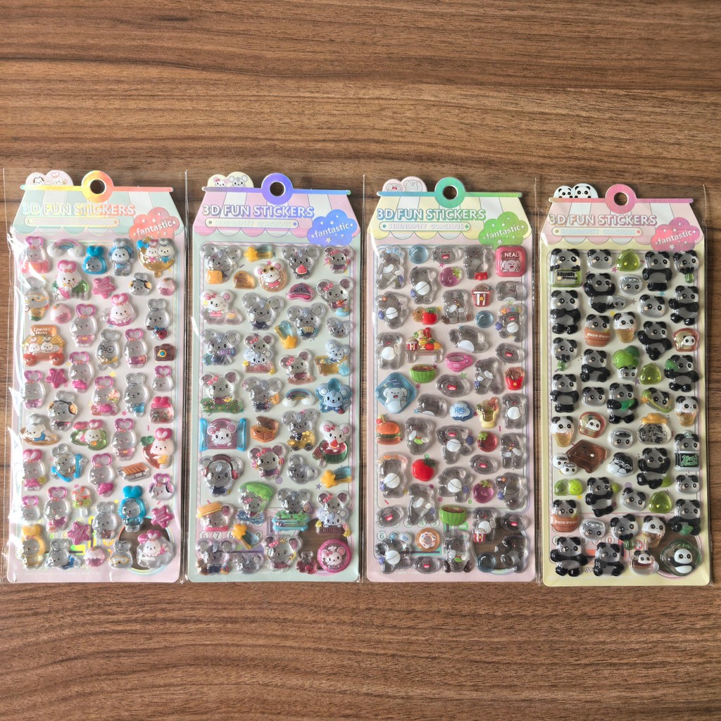4Pcs 3D Embossed Crystal Anima - Kids Toys Stores review and price