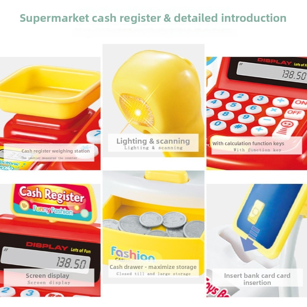 Simulation Role Play Shopping  - Toy Cash Register review and price