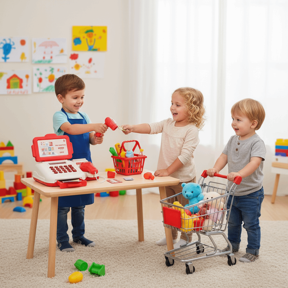 Puzzle Simulation Supermarket  - Toy Cash Register review and price