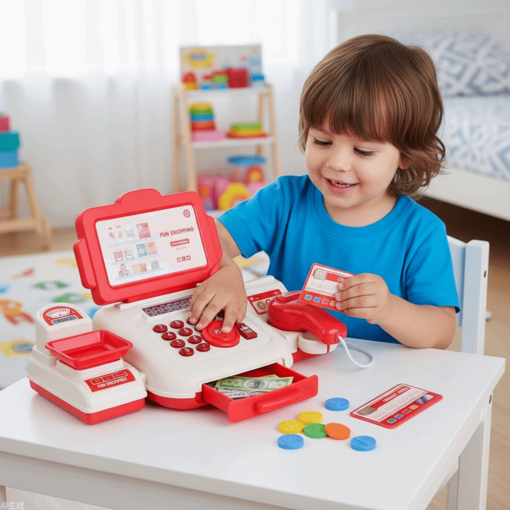 Puzzle Simulation Supermarket  - Toy Cash Register review and price