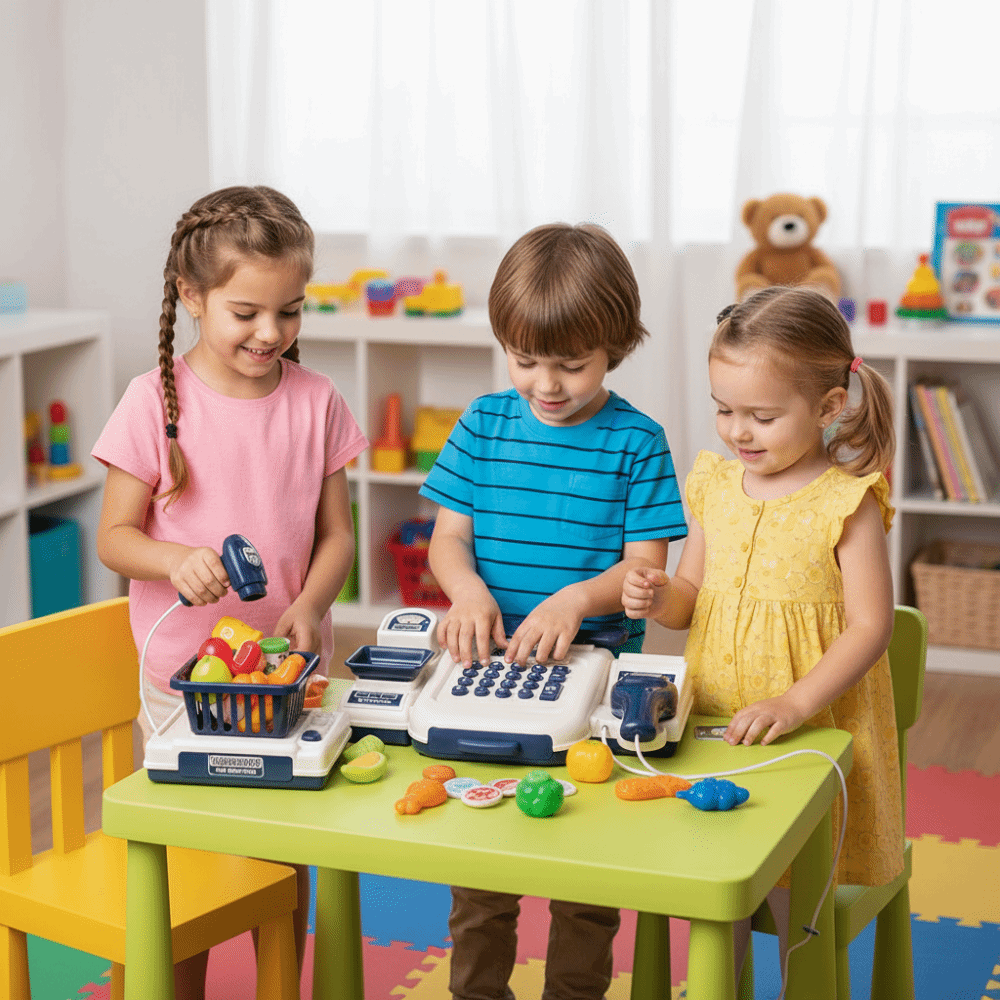 Puzzle Simulation Supermarket  - Toy Cash Register review and price