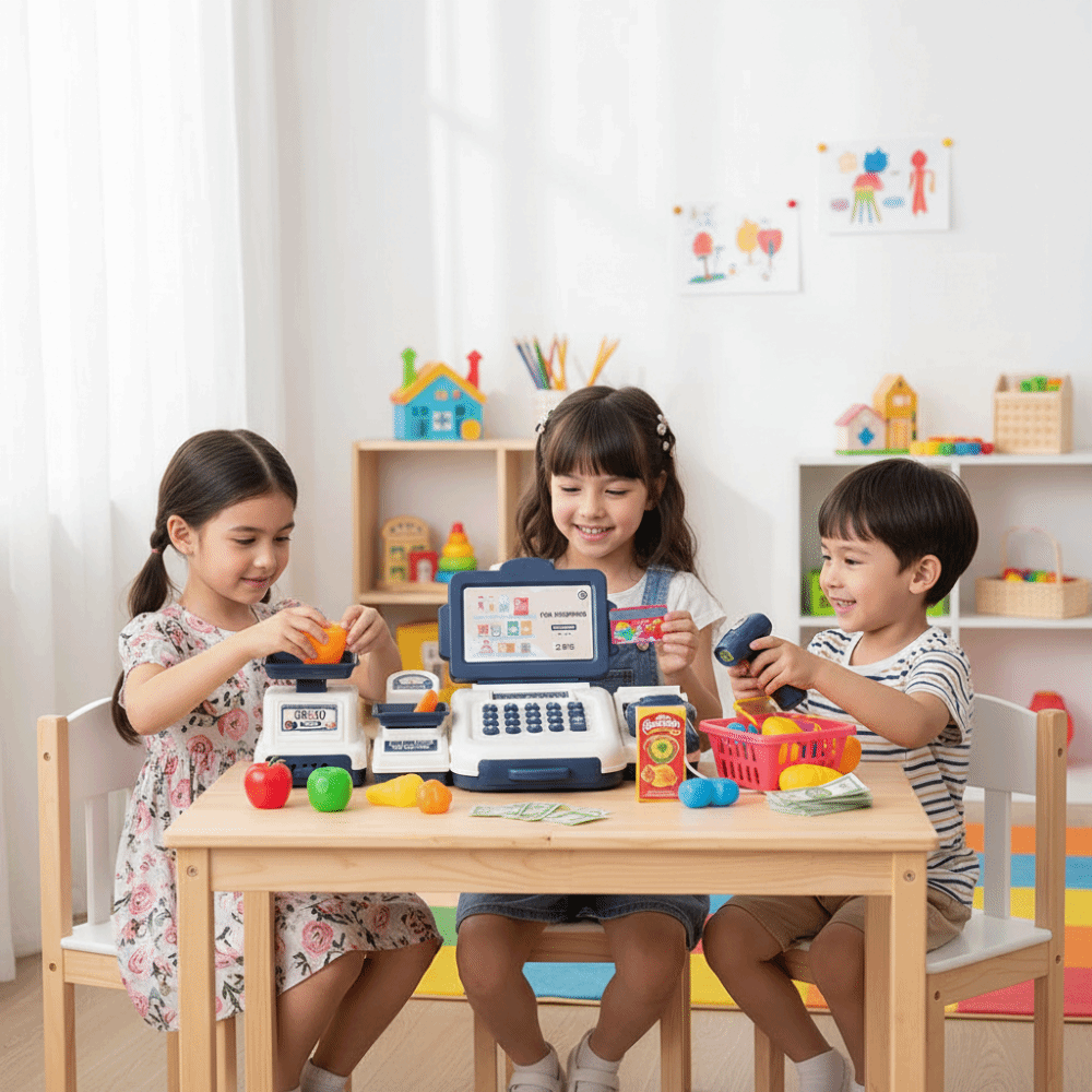 Puzzle Simulation Supermarket  - Toy Cash Register review and price