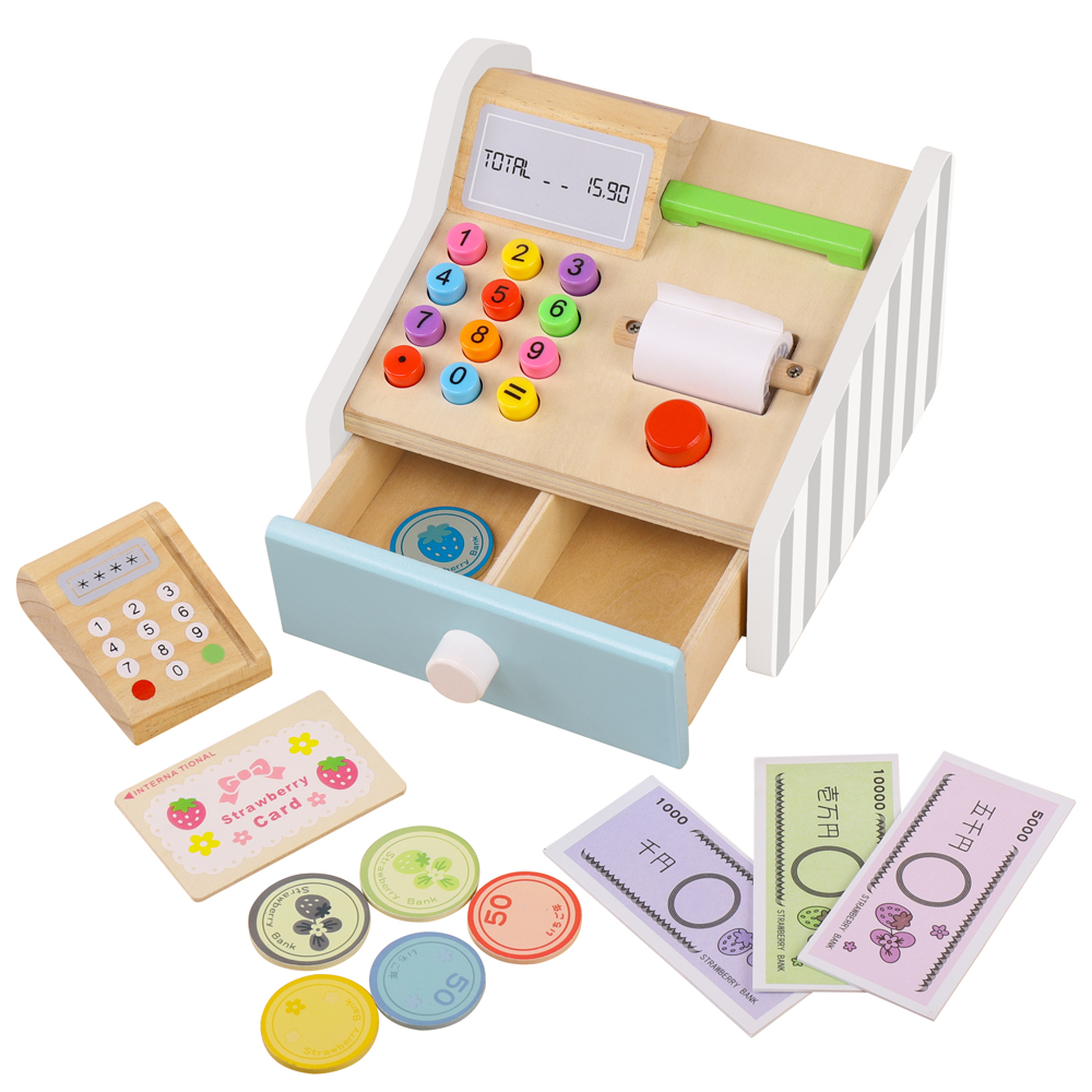 Wooden cash register Toys Chil - Toy Cash Register review and price