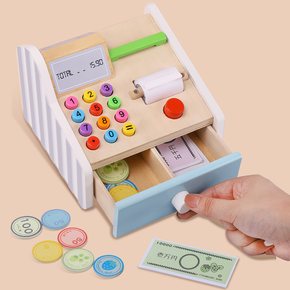 Wooden cash register Toys Chil - Toy Cash Register review and price